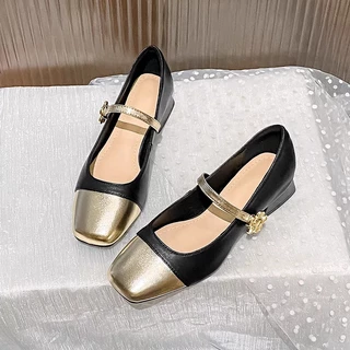 💕คุณภาพสูง💕รองเท้าลำลอง รองเท้าหนัง พื้นนุ่ม รองเท้าส้นสูง#s450