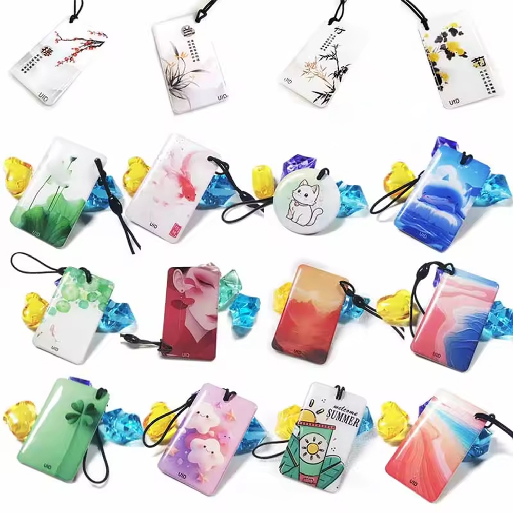 1 ชิ้น/ล็อต 13.56Mhz UID เปลี่ยน Sector 0 บล็อก 0 Rewritable Copy Clone Epoxy Key Card Tag พวงกุญแจ Keyfobs