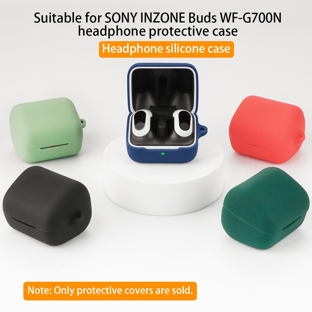 สําหรับ SONY INZONE Buds WF-G700N เคสหูฟังกันกระแทกป้องกันลายนิ้วมือฝาครอบป้องกัน, ซิลิโคนกันฝุ่นป้องกันการตกสีสันสดใส