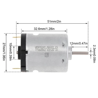 Rs360 12V Dc มอเตอร์ 12000Rpm แปรงคาร์บอนไมโครมอเตอร์สําหรับเครื่องเป่าผม Diy