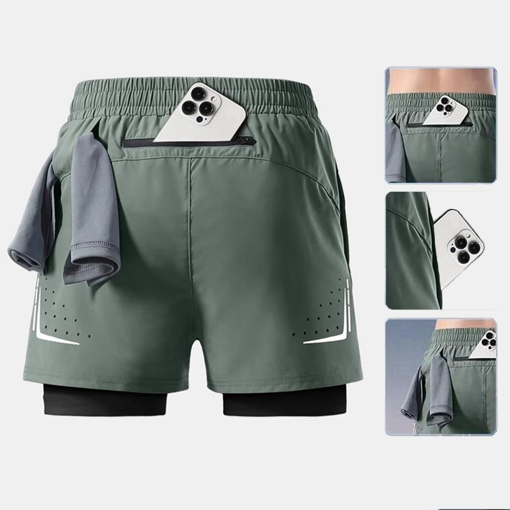 M-5XL กางเกงกีฬาผู้ชาย ความยืดหยุ่นสูง แห้งเร็ว เหมาะสำหรับฤดูร้อน ฝึกฟิตเนส กางเกงขาสั้นผู้ชาย