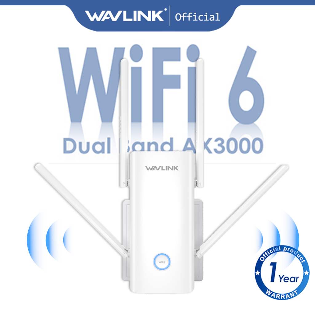 Wavlink Wifi 6 AX3000M Dual Band 2.4g 5g Repeater รองรับ Router AP โหมดตาข่ายกว้างครอบคลุมในร่ม