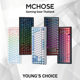 MCHOSE G75 Pro คีย์บอร์ดแบบกลไก RGB คีย์บอร์ดไร้สายแบบถอดเปล…