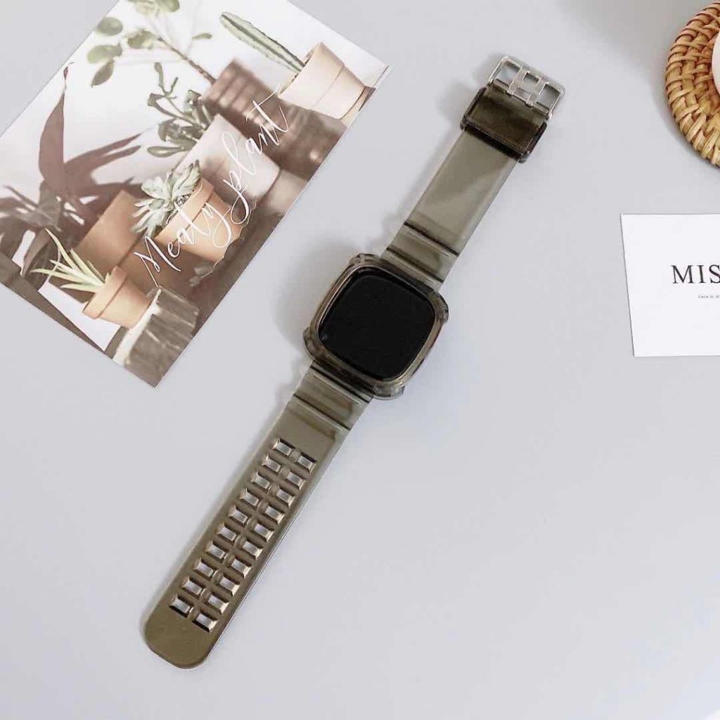 สายรัดซิลิโคน Transparancy พร้อมเคสสําหรับ 2025 s11 smart watch iWatch S10 นาฬิกา 2 3 4 5 6 7 8 9 X 