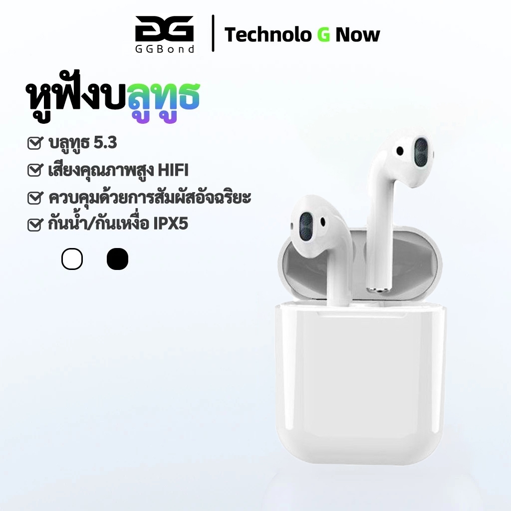 GGBOND j227 หูฟังบลูทูธ หูฟัง Bluetooth 5.3 เสียงคุณภาพสูง ควบคุมสัมผัส Type-c หูฟังไร้สาย