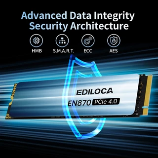 Ediloca EN870 NVMe PCIe Gen4x4 M.2 2280 SSD Read 7450MB/s Write 6750MB/s สำหรับ Laptop/PC/PS5 1TB 2TB 4TB