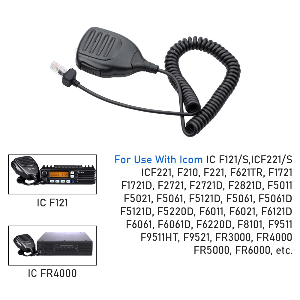 HM-18HM-152 ไมโครโฟนสําหรับ ICOM IC F121/S,IC F221/S IC F520 IC-F521 A110 F221 F5011 F6011 F6021 F6121 F6061 F2721 วิทยุมือถือลําโพง - รูปที่ 2