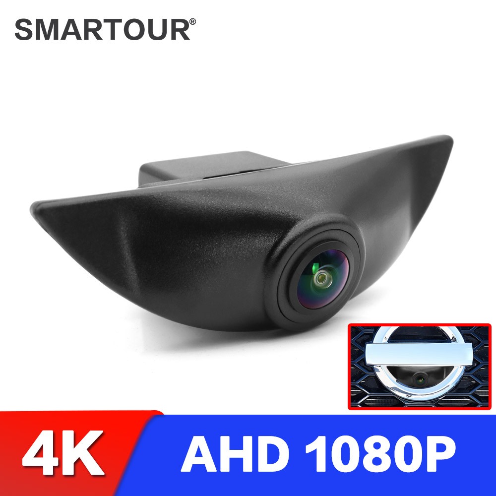 Smartour CCD AHD 1080P โลโก้รถกล้องด้านหน้าสําหรับ Nissan Xtrail T30 Tiida Qashqai J10 J11 Pathfinder มีนาคม Patrol