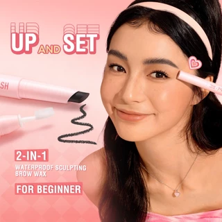 Pinkflash 2-in-1 กันน้ําแกะสลักคิ้วพร้อมแปรงติดทนนาน Brow Tinted Lift Brow จัดแต่งทรงผมสบู่ 3 สี