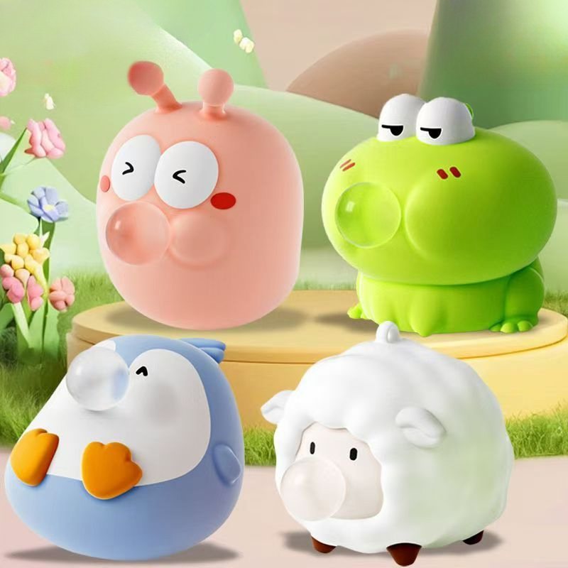 สัตว์น่ารักคายฟอง Squish บีบของเล่นความวิตกกังวลความเครียดบรรเทา Sensory Antistress ของเล่นเด็กวันเกิดคริสต์มาสของขวัญของเล่น