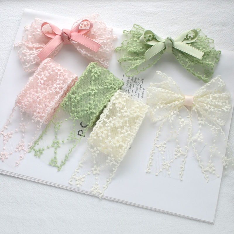 1 หลาผ้ากอซเย็บปักถักร้อยลูกไม้ 4.2 ซม.อุปกรณ์ผมวัสดุ กุทัณฑ์ ทําเอง เครื่องประดับอุปกรณ์เสื้อผ้าตกแต่ง