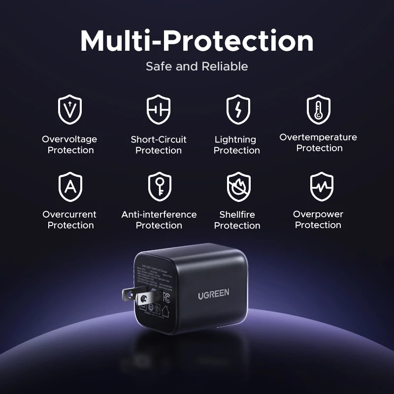 【Nexode】UGREEN Mini GaN 45W Charger USB C USB A Nexode Quick Fast Charger สําหรับ Samsung S25 Ultra S24 iPhone 17 Pro Max thumbnail 8