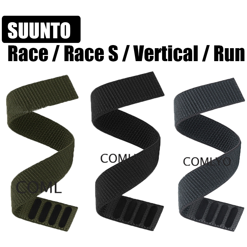 สําหรับ SUUNTO Race 2 S RUN แนวตั้ง 2 ครั้งหนึ่งสายสมาร์ทนาฬิกาผู้หญิงผู้ชายไนลอนห่วงกีฬาสายรัดข้อมือ Soft Band 22 มม.