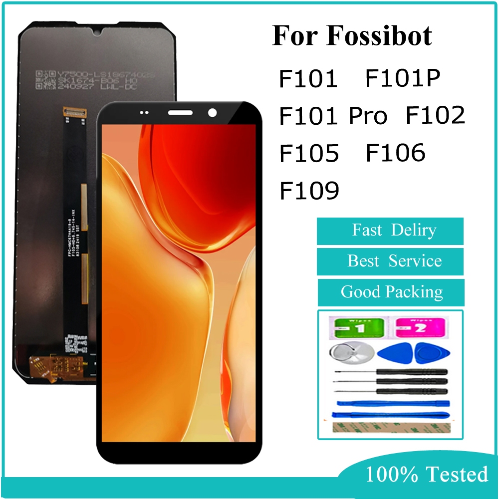 LCD สําหรับ Fossibot F101 F101P F101 Pro F102 F105 F106 F109 จอแสดงผล LCD Touch Screen Digitizer Ass