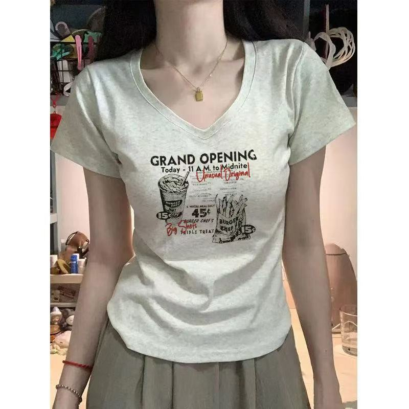 LindaBaby 100% Cotton T-shirt เสื้อยืดผู้หญิ เสื้อ baby tee เสื้อยืดคอกลม ดีไซน์น่ารัก ใส่สบาย