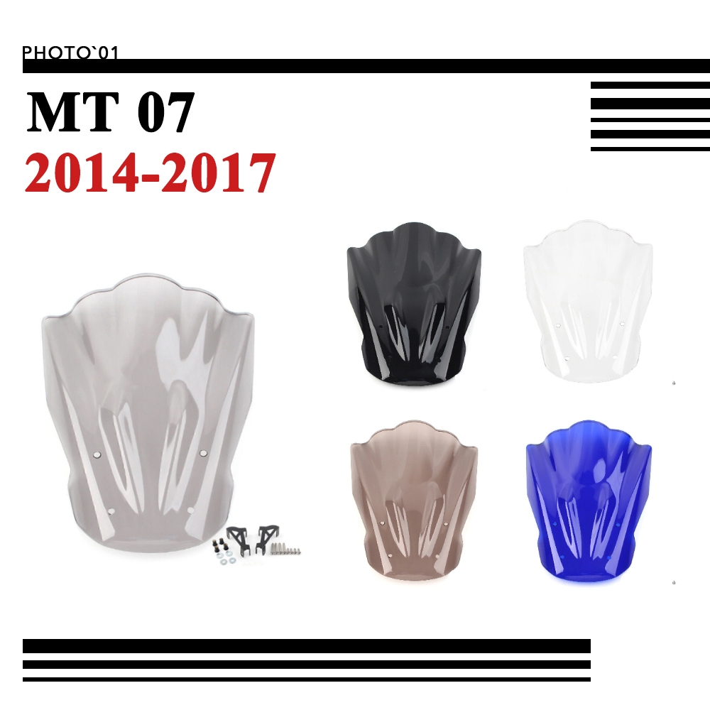 PSLER ชิวหน้า บังลม กระจกหน้ารถ กระจกกันลม สําหรับ Yamaha MT 07 MT07 2014 2015 2016 2017