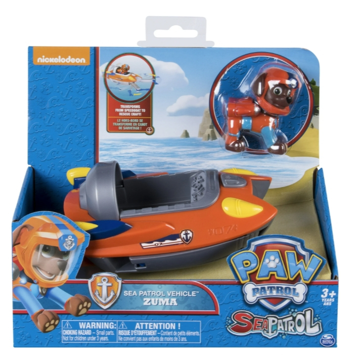 Paw Patrol Sea Patrol Zuma Transforming Exclusive Vehicle & ฟิกเกอร์