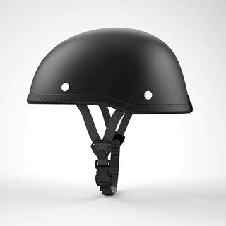 หมวกกันน็อคครึ่งใบ หมวกกันน็อคมอเตอร์ไซค์วินเทจ Retro Racer Scooter สีดําด้าน EPS ซับใน DOT ได้รับการรับรอง
