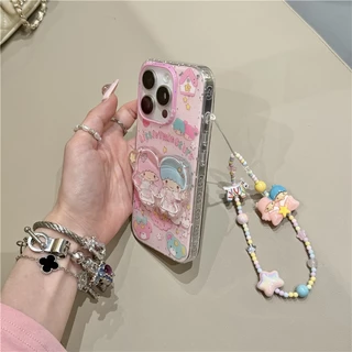 Glitter น่ารักการ์ตูน Gemini Shake สําหรับ iPhone 17 16 15 14 16 13 pro max 17PRO 17PROMAX 16PRO 16PROMAX 15PRO 15PROMAX 14PRO 14PROMAX 13PROMAX 13PRO 17กรณี Apple 16 เคสโทรศัพท์ 15ProMax สไตล์ใหม่ iPhone14 สองชั้น iPhone13 นุ่ม 16ProMax สาว 14ProMax CASE