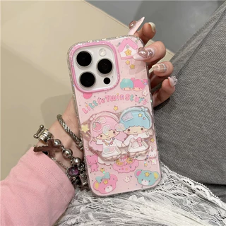 Glitter น่ารักการ์ตูน Gemini Shake สําหรับ iPhone 17 16 15 14 16 13 pro max 17PRO 17PROMAX 16PRO 16PROMAX 15PRO 15PROMAX 14PRO 14PROMAX 13PROMAX 13PRO 17กรณี Apple 16 เคสโทรศัพท์ 15ProMax สไตล์ใหม่ iPhone14 สองชั้น iPhone13 นุ่ม 16ProMax สาว 14ProMax CASE