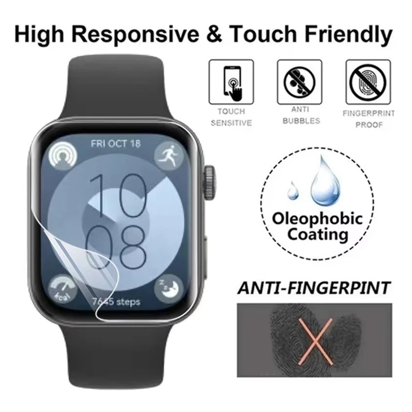 Hydrogel Film For Huawei Watch Fit 4 ฟิล์ม Protective ฟิล์ม Huawei watch Fit 4 Pro Screen Protector HD Clear Huawei Fit 4 ฟิล์ม Soft HD Clear Huawei watch Fit 3 ฟิล์ม Soft Huawei Fit 4 pro ฟิล์ม Anti-scratch Huawei Watch Fit 4 Screen Protector ฟิล์ม Fit4 - รูปที่ 4