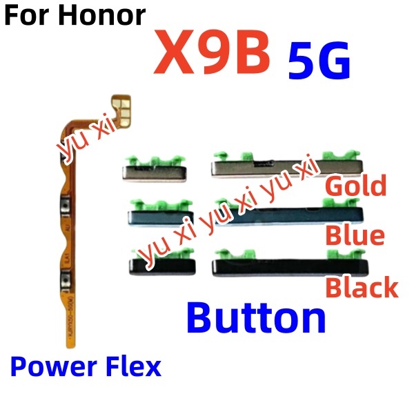 สําหรับ Honor X9B 5G ALI-NX1 เปิด/ปิดปุ่มสวิทช์ Volume Up Down ปุ่ม Flex Cable Replacement