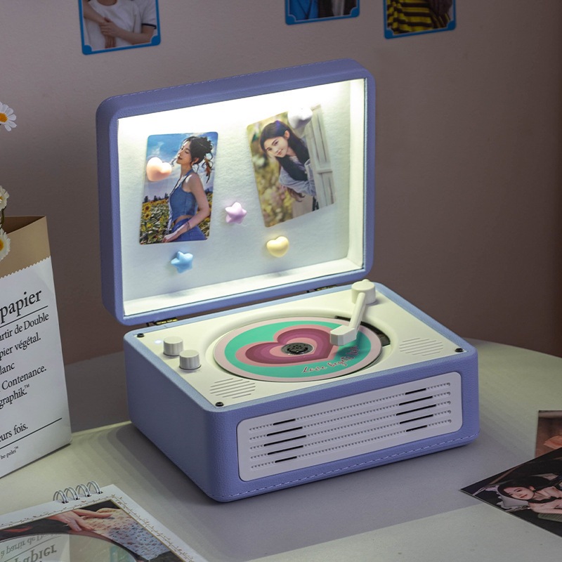 Retro CD/DVD Player พร้อมลําโพงลําโพงบลูทูธแบบพกพา Turntable Music CD Player สําหรับ Kpop