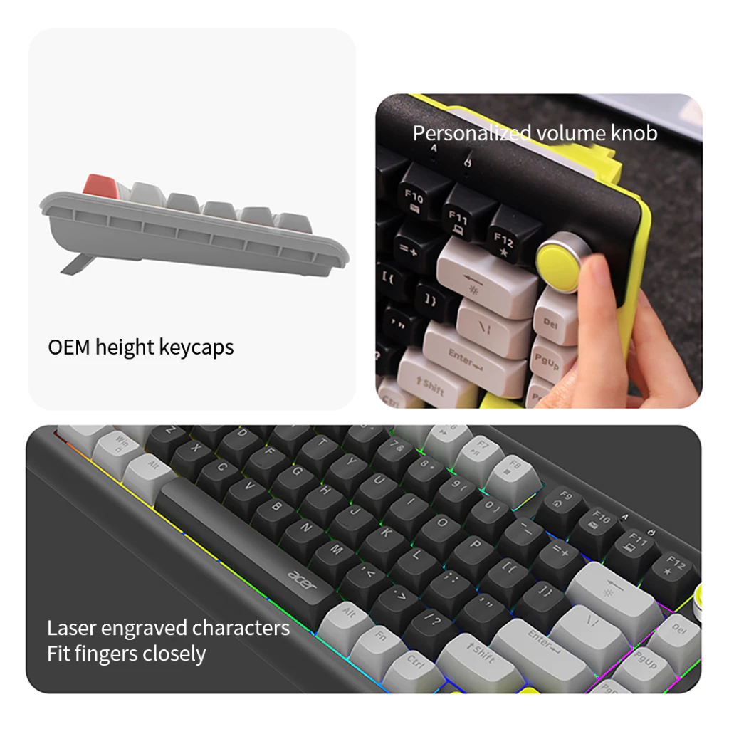 Acer คีย์บอร์ดไร้สาย OKW223 บลูทูธ 2.4G thumbnail 4