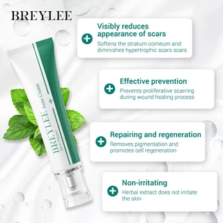 BREYLEE ครีมสมุนไพร ลบรอยแผลเป็นจากสิว แผลผ่าตัด และแผลไฟไหม้ สูตรสมุนไพร ฟื้นฟูผิวให้เรียบเนียน จางลงอย่างเป็นธรรมชาติ remove scar