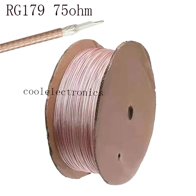 1 PC 1 M RG179 75ohm RF Coaxial Coax Cable RG-179 Low Loss Pigtail Jumper Connector Cable
