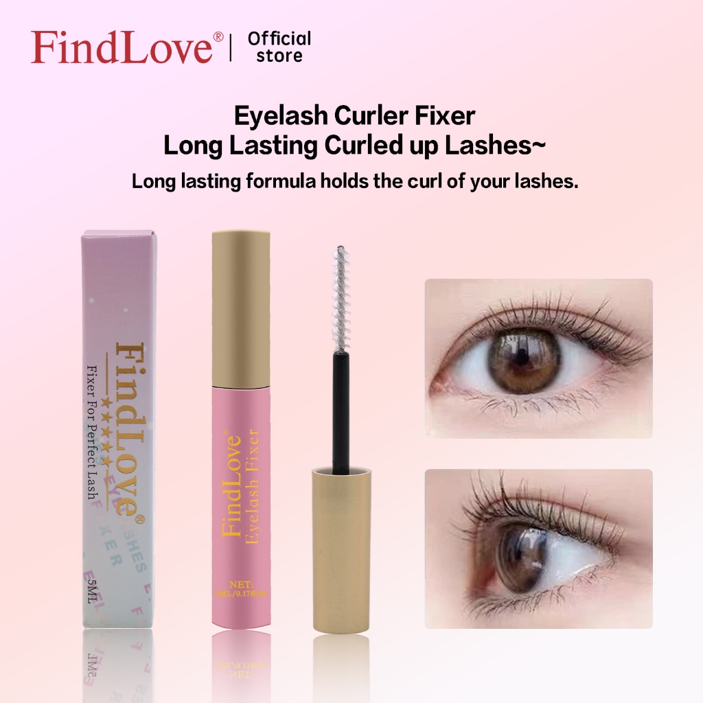 FindLove Eyelash FIxer Long-Lasting Smudge-Proof FIxer Mascara Curling Up Lash FIxer สําหรับ Perfect