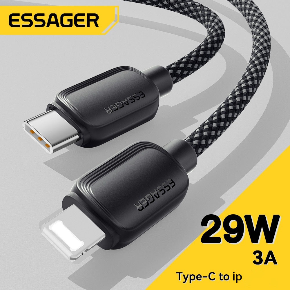 Essager 29W PD Fast Charging Type C ถึง L Data Cord สําหรับ iphone 14 13 12 11 X Xr