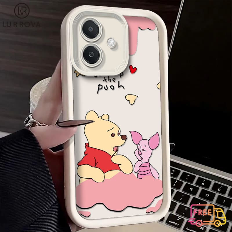 สําหรับRedmi A5 A3 13C 14Cหมายเหตุ13 Pro Redmiหมายเหตุ14 Pro Xiaomi 14T POCO C61 4Gน่ารักวินนี่เดอะพูห์หมูซิลิโคนกันกระแทกเคสโทรศัพท์ - รูปที่ 3