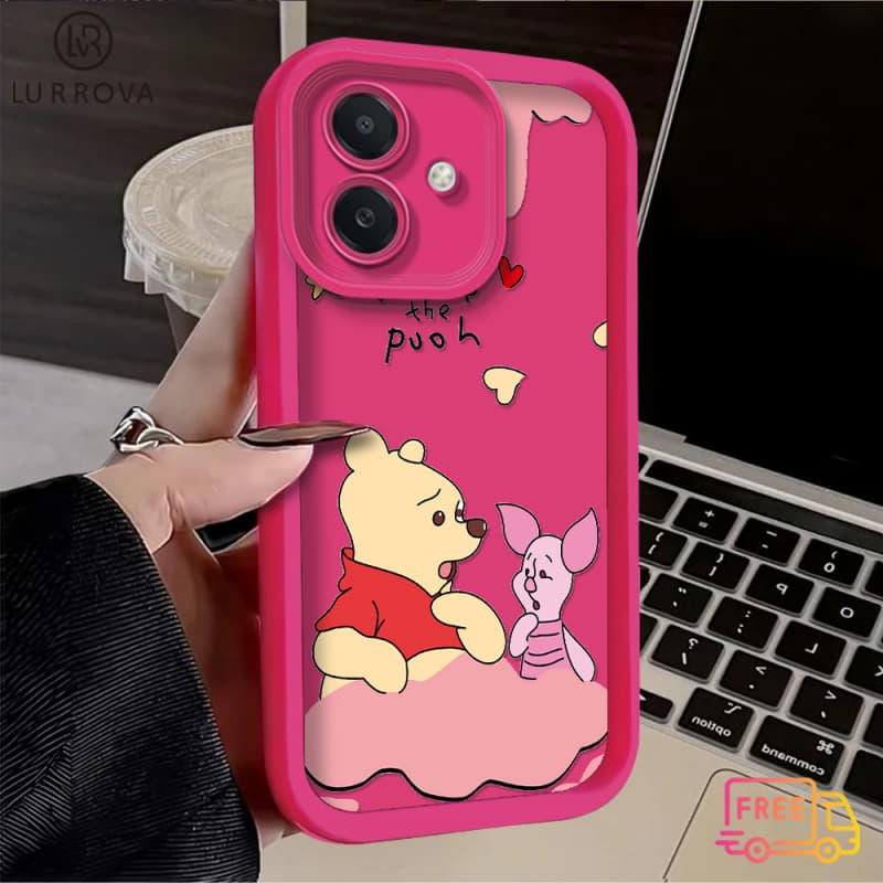 สําหรับRedmi A5 A3 13C 14Cหมายเหตุ13 Pro Redmiหมายเหตุ14 Pro Xiaomi 14T POCO C61 4Gน่ารักวินนี่เดอะพูห์หมูซิลิโคนกันกระแทกเคสโทรศัพท์ - รูปที่ 2