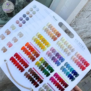 GEMYRA ชุดยาทาเล็บเจล 98 สี เจลน้ําเชื่อม เจลกลิตเตอร์ เจลสีทึบ แถมการ์ดสี base+top