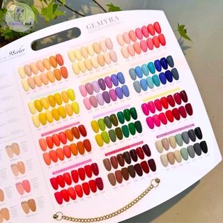 GEMYRA ชุดยาทาเล็บเจล 98 สี เจลน้ําเชื่อม เจลกลิตเตอร์ เจลสีทึบ แถมการ์ดสี base+top