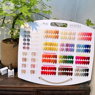 GEMYRA ชุดยาทาเล็บเจล 98 สี เจลน้ําเชื่อม เจลกลิตเตอร์ เจลสีทึบ แถมการ์ดสี base+top