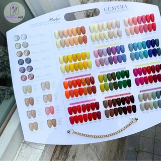 GEMYRA ชุดยาทาเล็บเจล 98 สี เจลน้ําเชื่อม เจลกลิตเตอร์ เจลสีทึบ แถมการ์ดสี base+top
