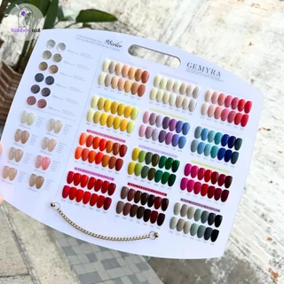 GEMYRA ชุดยาทาเล็บเจล 98 สี เจลน้ําเชื่อม เจลกลิตเตอร์ เจลสีทึบ แถมการ์ดสี base+top