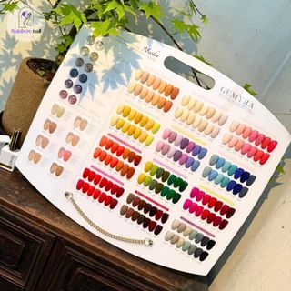 GEMYRA ชุดยาทาเล็บเจล 98 สี เจลน้ําเชื่อม เจลกลิตเตอร์ เจลสีทึบ แถมการ์ดสี base+top