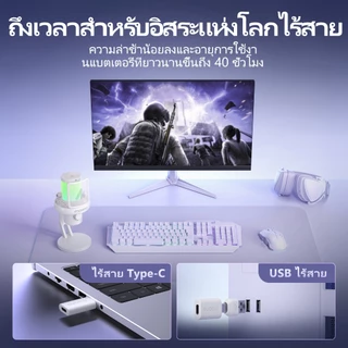 Maono DM40 RGB AI ไมโครโฟนสําหรับเล่นเกม USB Mic Condenser Mic ไมโครโฟนไร้สายพร้อมซอฟต์แวร์, ปิดเสียง, ลดเสียงรบกวน, AI Voice Changer สําหรับพีซี,โทรศัพท์,เกม,สตรีม