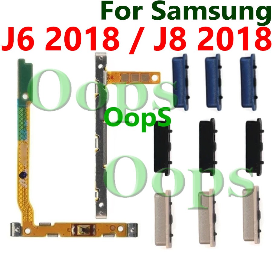 เปิดปุ่มปรับระดับเสียง Flex สําหรับ Samsung J6 J8 2018 j600 j810 โทรศัพท์ปุ่มด้านข้างสายริบบิ้น