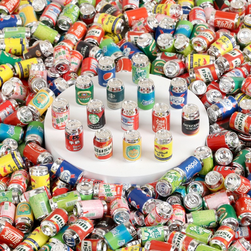30ชิ้นตุ๊กตาขนาดเล็กกระป๋องจําลองขวดเครื่องดื่มเด็กเล่นบ้านของเล่นทําเองตกแต่งที่ทําด้วยมือ