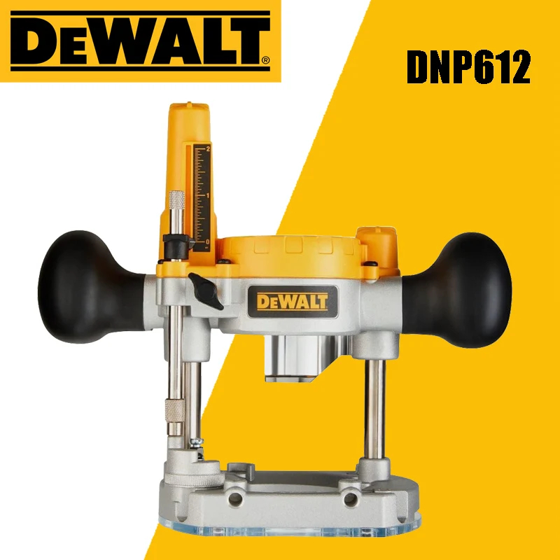 DWALT DNP612 ชนิดกะทัดรัดเราเตอร์ประเภทแทรกฐานเสาเหล็กเรียบ พายเรือ การจัดระเบียบ ดีซีวี600 อุปกรณ์เ