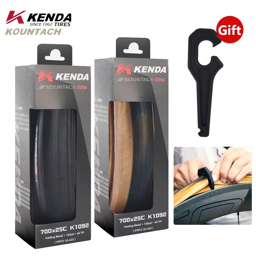 2pcs KENDA K1092 จักรยานยาง 700x25/28C KOUNTACH ELITE พับลูกปัดจักรยาน Tyre IRON CAP BELT Anti-เจาะชั้นป้องกัน