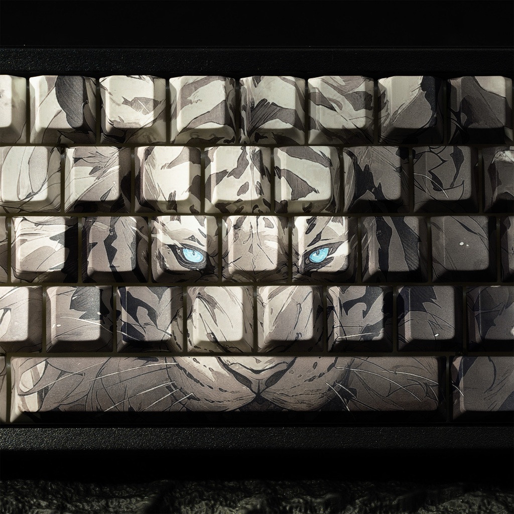 Xvx tiger Cherry Profile Double shot Dye-Sub PBT Keycap Set 131-Key