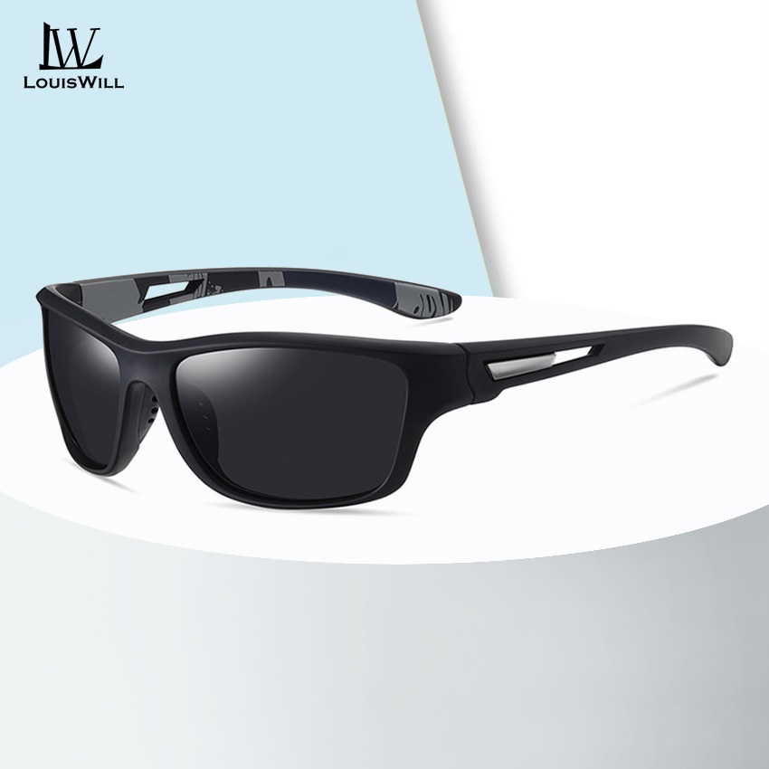 LouisWill Polarized Sunglasses Men Sunglasses Outdoor Sports Glasses UV400 Lightweight Clean Vision 