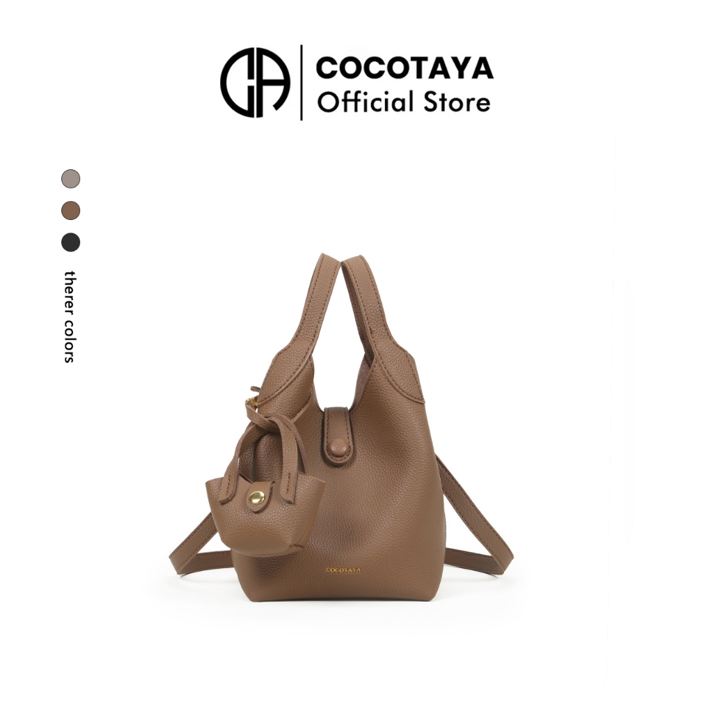 (COCOTAYA)ใหม่แฟชั่นกระเป๋าสุภาพสตรี Simple All-Match PU หนังไหล่กระเป๋า Messenger