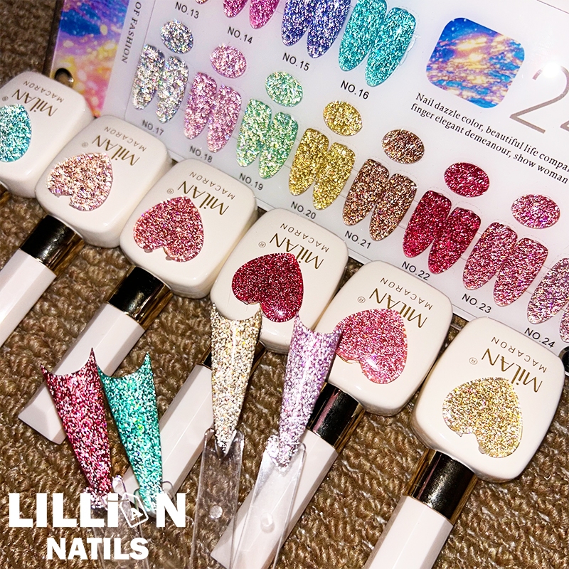 【พร้อมส่งในไทย】MILAN  24สี สีเจลแฟลช (milan) สีเจลทาเล็บ ยาทาเล็บเจล ฟรีชาร์ทสี สีเจล สีเจล ยกเซต ราคา ถูกที่สุด ดีลบีเคเค แกลเลอรีภาพที่ 6