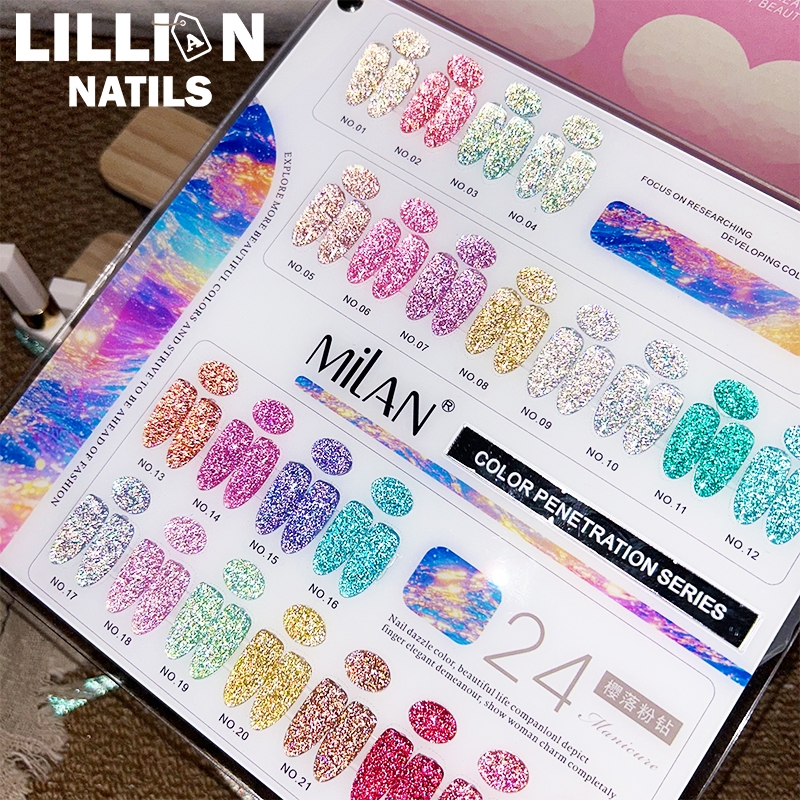 【พร้อมส่งในไทย】MILAN  24สี สีเจลแฟลช (milan) สีเจลทาเล็บ ยาทาเล็บเจล ฟรีชาร์ทสี สีเจล สีเจล ยกเซต ราคา ถูกที่สุด ดีลบีเคเค แกลเลอรีภาพที่ 4
